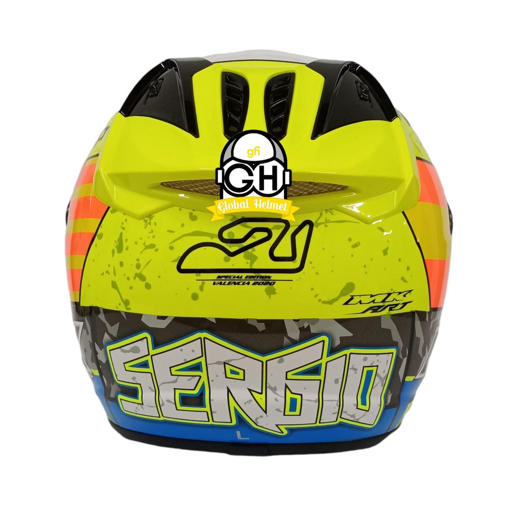 HELM NHK HALF FACE R6 GP EDITION SERGIO #2 YELLOW FLO