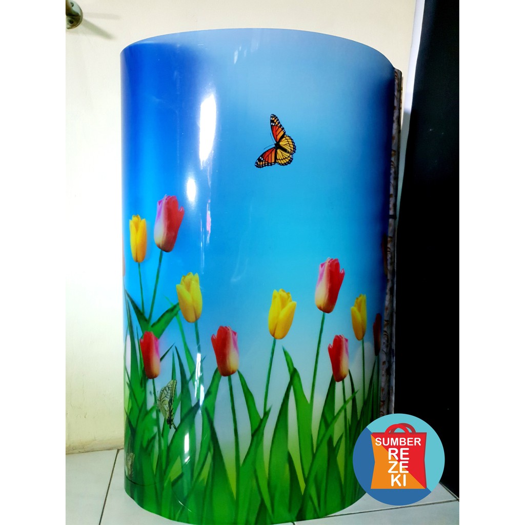 Fiber Pagar Motif Tulip Warna, Fiber Plat, Penutup Pagar