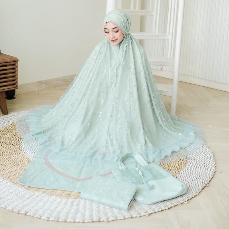 mukena / mukena rusia / mukena dalanova / mukena rusia mint green