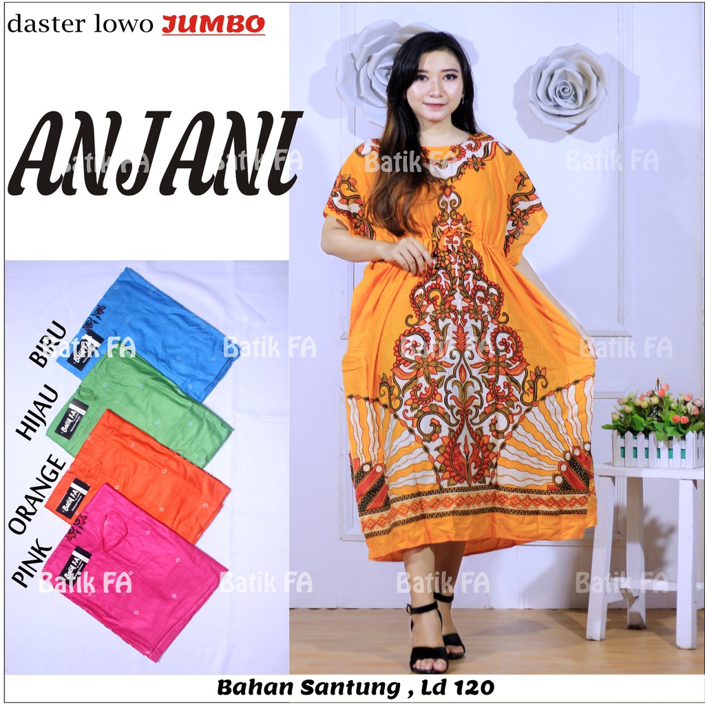  Daster  Lowo Jumbo  Anjani Motif Cindai Leher O Bumil 