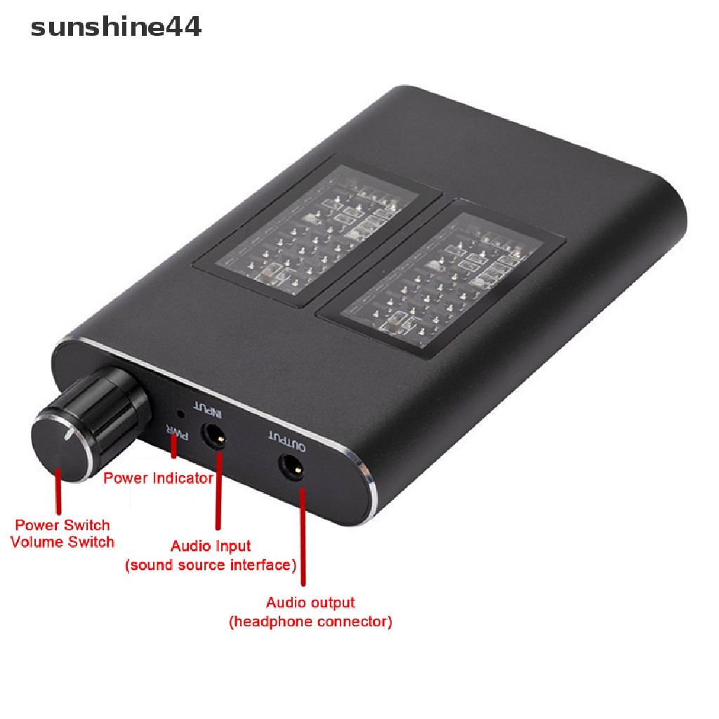 Sunshine Amplifier Headphone HiFi Subwoofer Portable Adjustable Dengan Jack 3.5mm