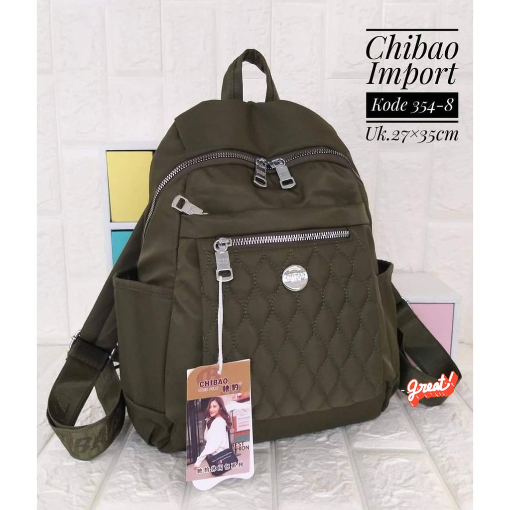 Tas Ransel Wanita Tas Ransel Chibao kode 354-8 size 34x26x16 cm MODEL RANSEL CHIBAO SPECIAL PRICE !!