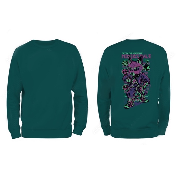 Sweater Pria Ninja Style Crewneck Pria M - XXL