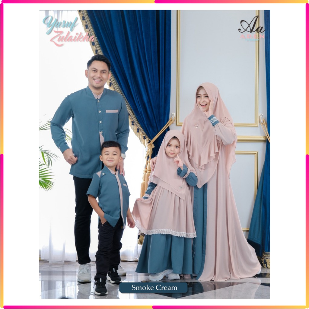 [PO] Sarimbit Aden Hijab Yusuf & Zulaikha "Smoke Cream"