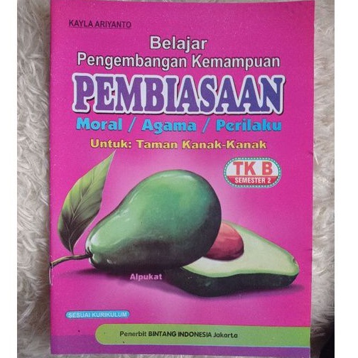 Buku Pembiasaan Untuk TK B semester 2