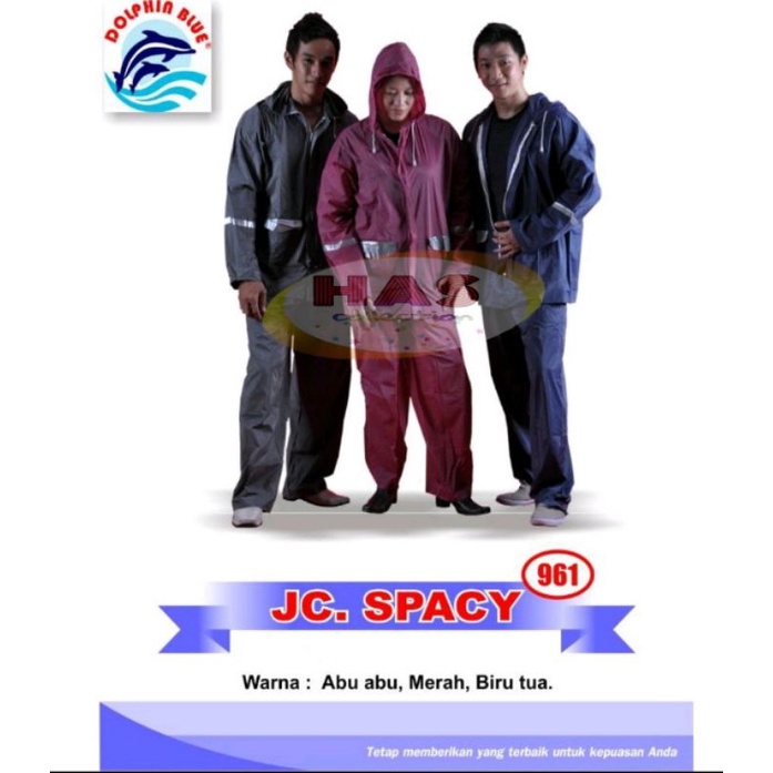 Jas Hujan Stelan Jaket Celana Spacy