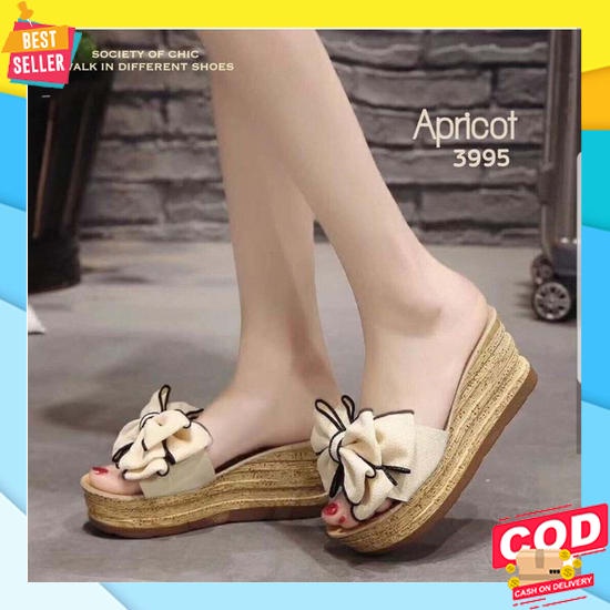 [Cozy] Gifly Sandal Wedges Fashion Wanita t 1396 Sepatu Wedges Fa Wedges Wanita Slop Pita Sdw29