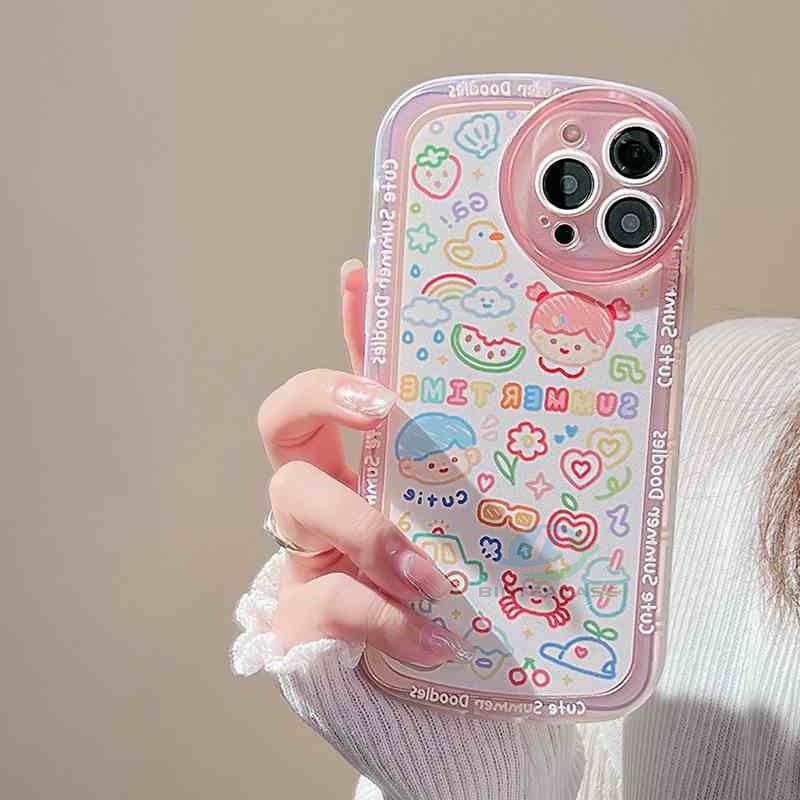 Casing TPU OPPO A78 Reno 8T 4G A57 2022 A15 A16 A16K A54 A53 A12 A5S A7 A3S A31 A52 A83 A94 A37 A1K 5F F1S Motif Graffiti