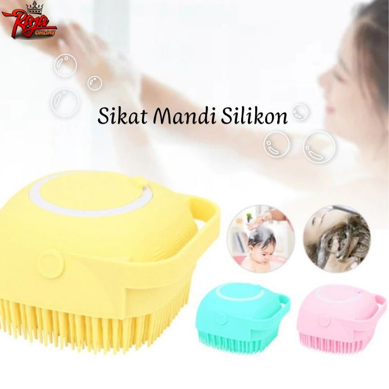 SB01- Sikat Mandi Silikon 2 IN 1 Shower Brush Dispenser