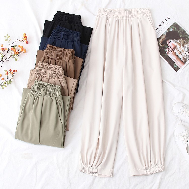 HARUKA PANTS - celana bahan jatoh / celana wanita / celana panjang / pants murah / celana wolfis