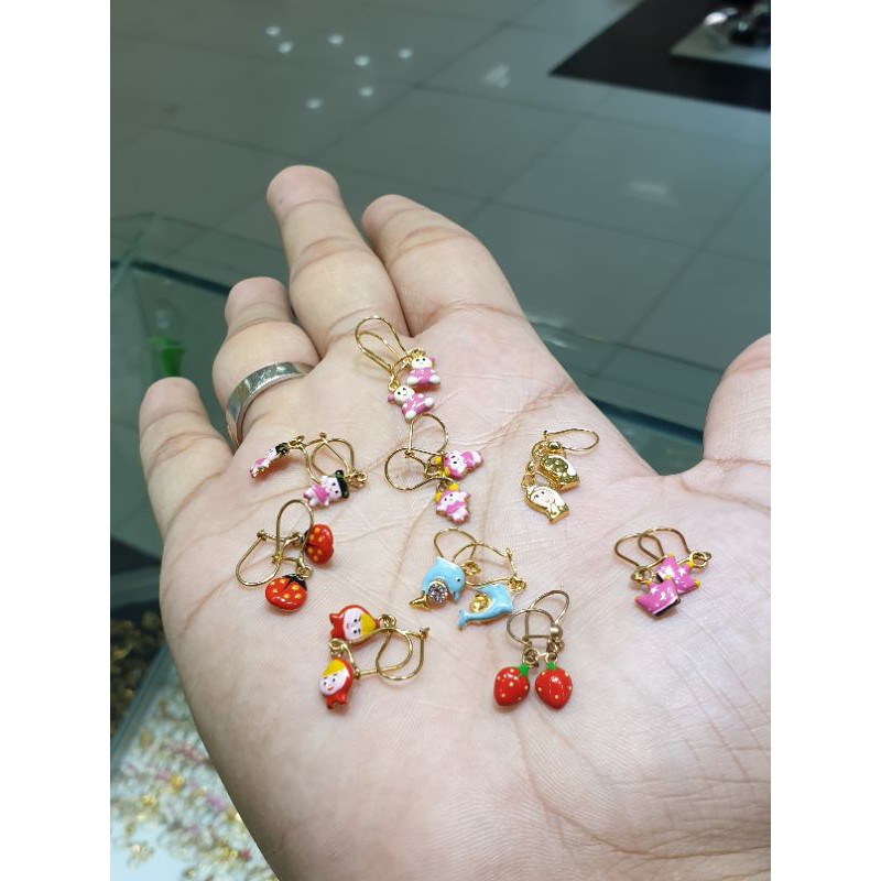 Anting anak emas asli  model karakter lucu lucu