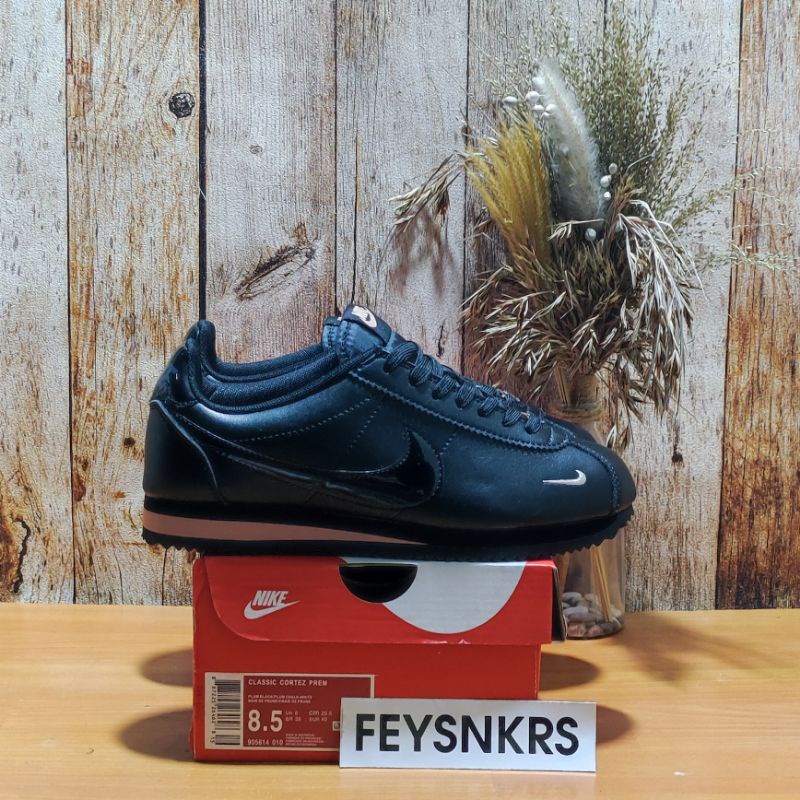 Nike Cortez Leather Black Gold Original