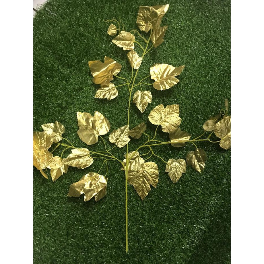 DAUN ANGGUR EMAS / DAUN ANGGUR PLASTIK / DAUN DEKORASI / D-06