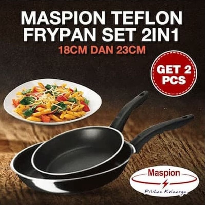 Maspion Frypan Set 2pc 18cm &amp; 23cm