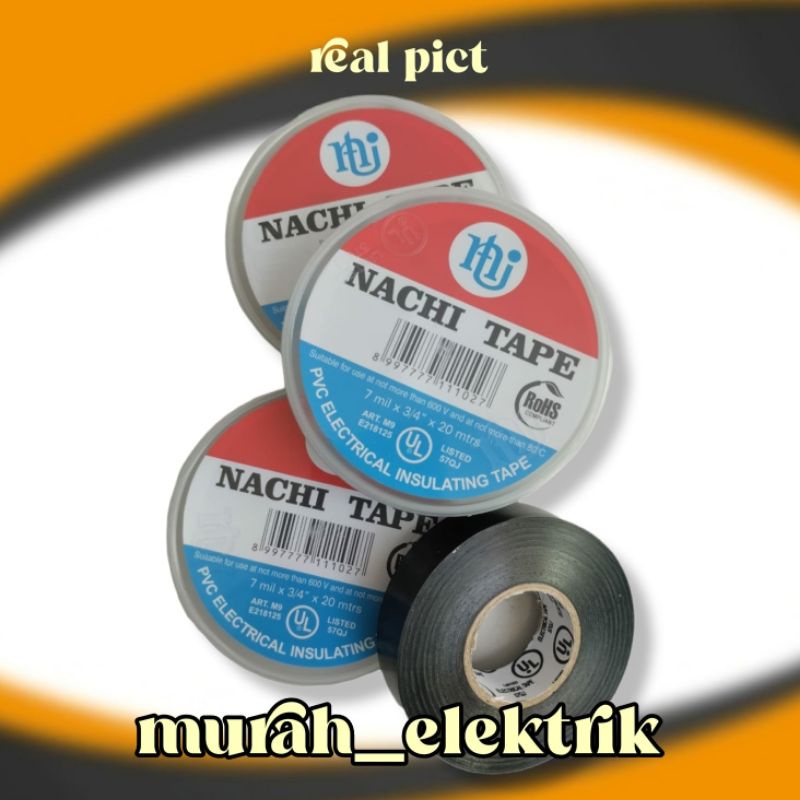 

ISOLASI NACHI TAPE / ISOLASI HITAM / ISOLASI LISTRIK