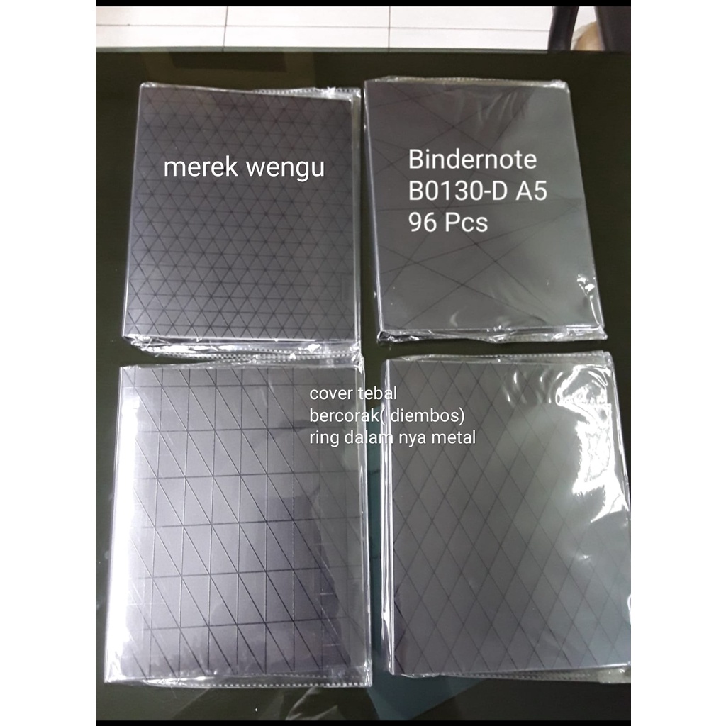 

map looseleaf wengu a5 black style ring besi isi 54 lembar plus sekat