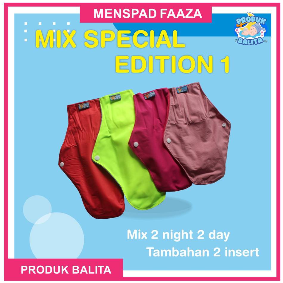 (COD) Pembalut Kain Wanita Premium Bisa Di cuci Ulang Isi 4 Pcs