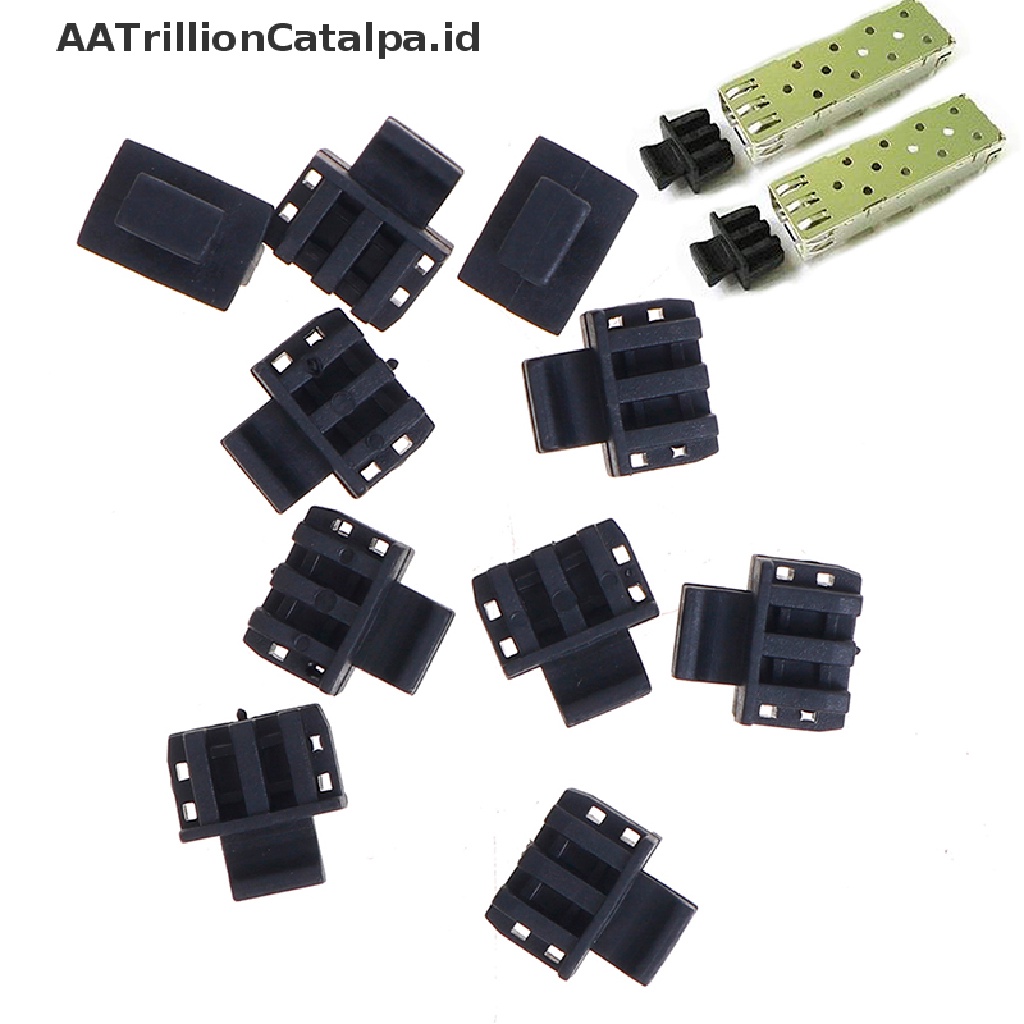 (AATrillionCatalpa) 10pcs Cover Pelindung Plug Modul SFP Fiber Anti Debu