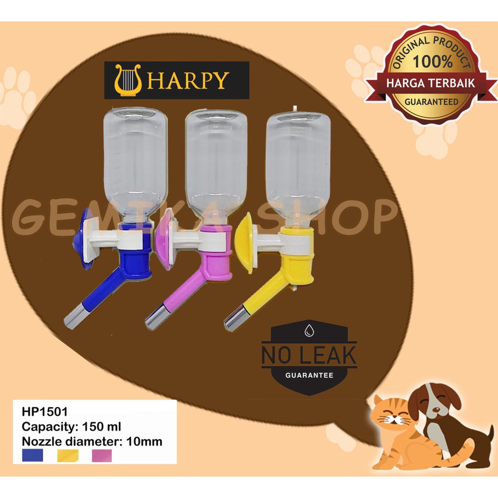 BOTOL MINUM Anjing Kucing Kelinci HARPY 150 mm DIAMETER 10 mm