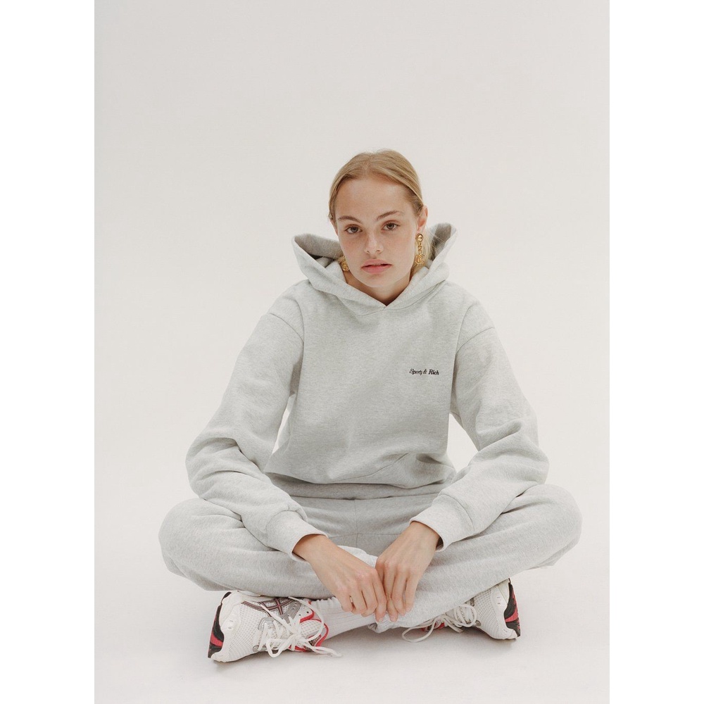 HOODIE WANITA PRIA SPORTY &amp; RICH BORDIR - ATASAN TEBAL TERLARIS