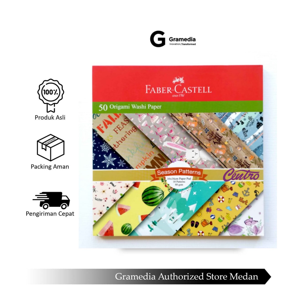 

Gramedia Medan - Faber-Castell Origami Washi Paper 16x16