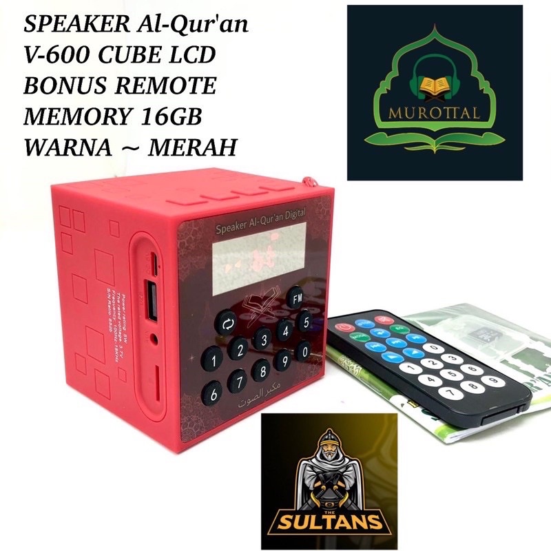 PROMO SPEAKER ALQURAN V600 CUBE LCD BONUS REMOTE