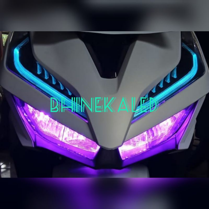 LED alis eagle eyes drl motor led alis motor mobil warna 12volt model pipih bukan bulat Panjang 30 Cm-4