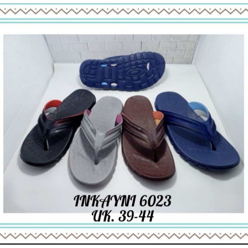 YK6023 Sandal Jepit Pria / Sandal Karet Empuk Merek Inkayni Ukuran 39-44