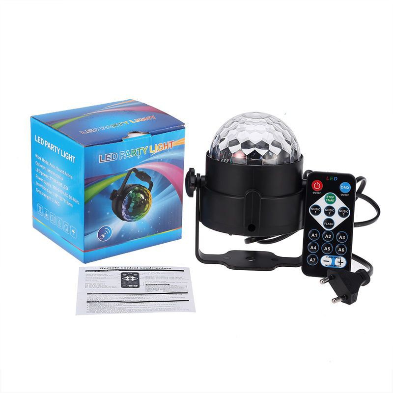 TaffLED Lampu Disco Putar LED RGB 240V 6W with Remote Control - CY-LV-RG - Multi-Color