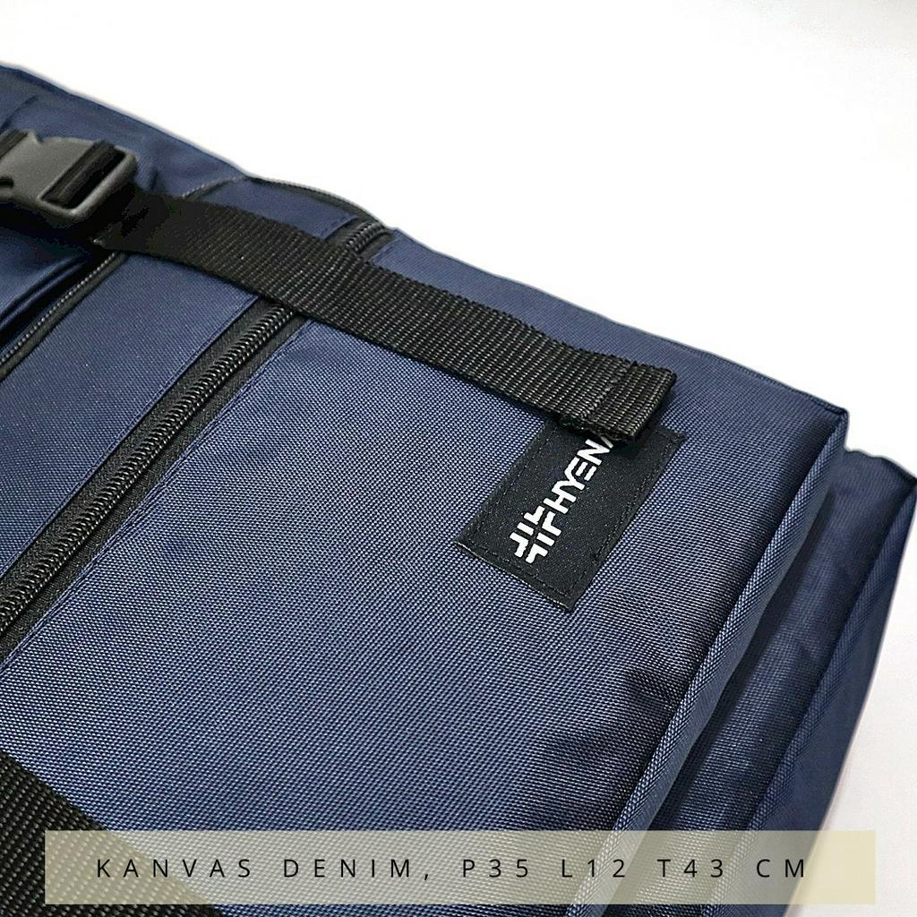 COD in aja Ma bro Free Ongkir ransel Distro Premium dua warna murah merk lokal buat sekolah jalan kanvas tebal