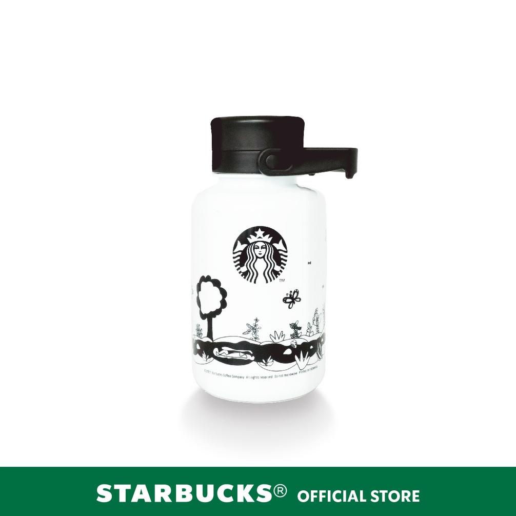 STARBUCKS PLASTIC REUSABLE WATER BOTTLE 1 LITER DREAMY DAY DESIGN (MER528)-(BOTOL MINUM COLD) TERLAR