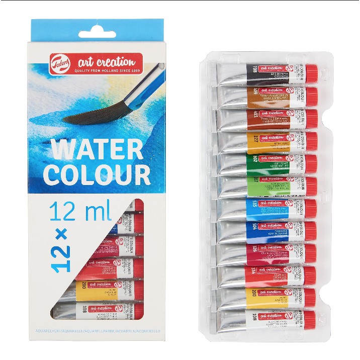 Jual Talens Art Creation Watercolor Paint Set Of 12 / 24 X 12Ml Tubes Indonesia|Shopee Indonesia