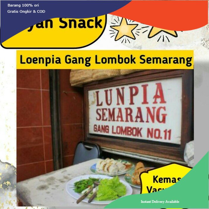 

Lunpia Lumpia Gang Lombok Semarang |Loenpia Kemasan Vacum 7 Biji