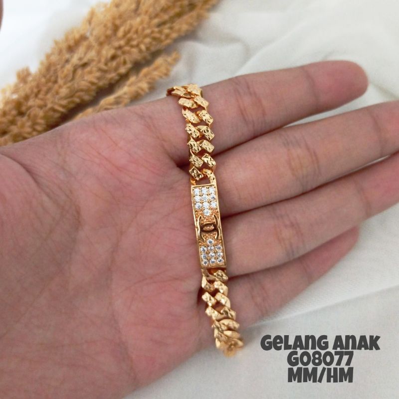 Gelang Anak Yaxiya Sisik Naga Plat Zircon G08077