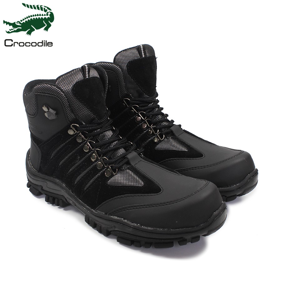 SM88 - Sepatu Bots Sefty Pria Crocodile Hauler Hitam Boots Safety Tracking Gunung Spatu Outdoor