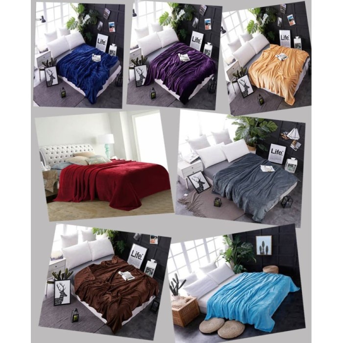 Selimut Dewasa SELIMUT POLOS BULU HALUS LEMBUT(X5L5) Selimut Bulu Halus Selimut Bayi Selimut Bulu Te