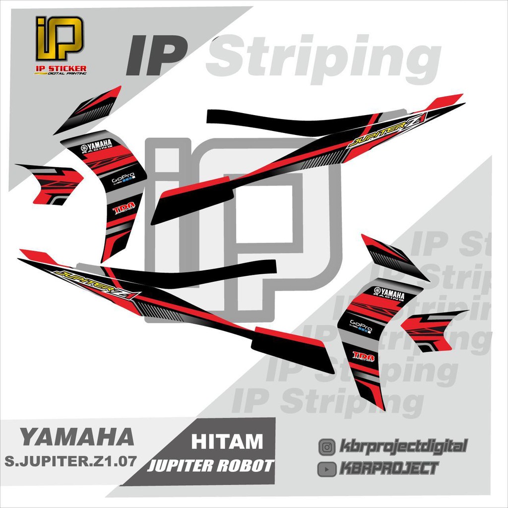 cod - stiker motor - striping jupiter z robot 2010 - motor yamaha - motor - sticker variasi Racing 7