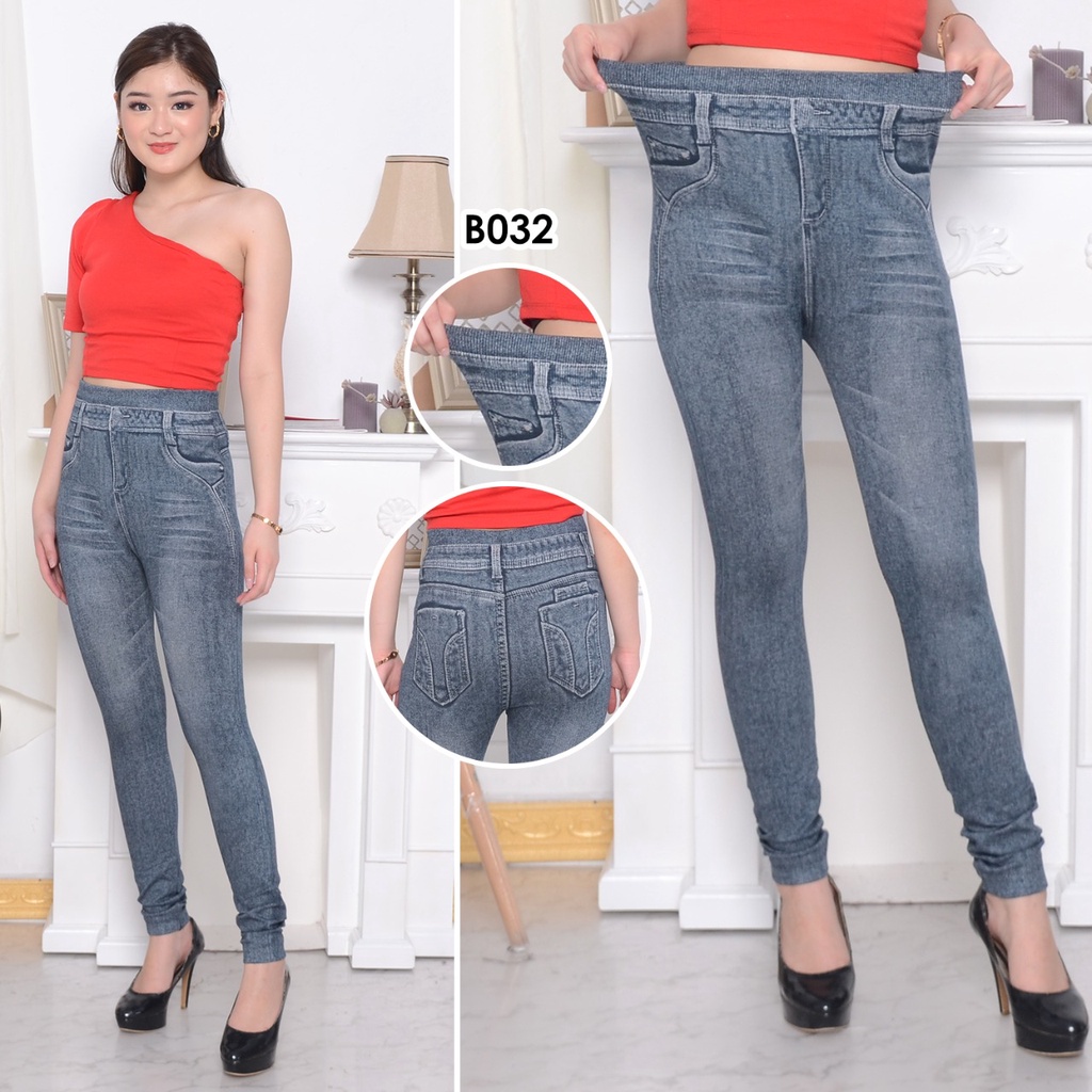 Legging Jeans import Super premium-3