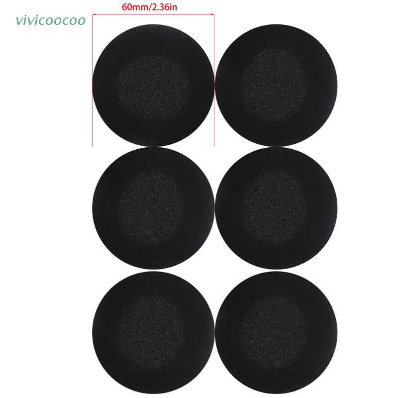 Vivi 6pcs Busa Headphone Pengganti Ukuran 60 mm