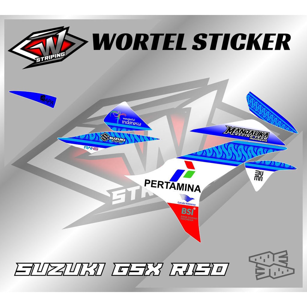 Striping Hologram GSX R 150-Stiker Lis Decal Motor GSX R 150 Mandalika WSBK