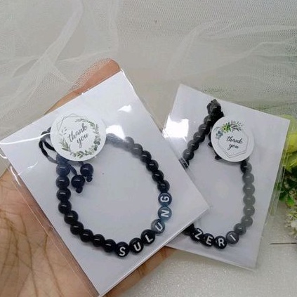 gelang.id_yc Gelang Tasbih Nama Request Anak Dewasa Mutiara Sintetis