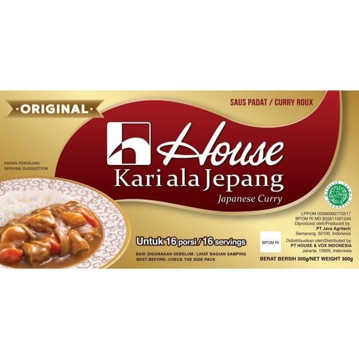 House Kari Ala Jepang 300g HALAL - Curry Paste Blok