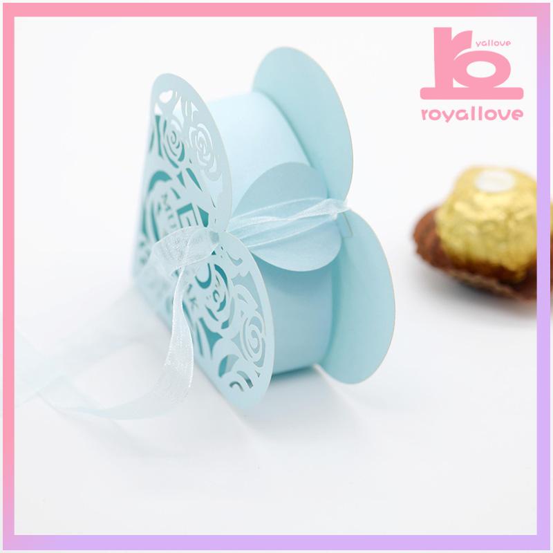 

COD✨Pernikahan Idul Fitri Hollowed Out Rose Wedding Candy Box Ramadan Love Candy Box Kotak Cokelat-love