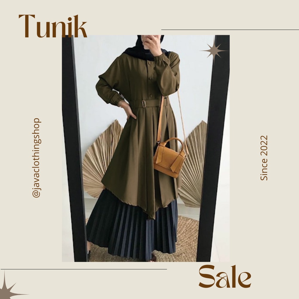 Tunik atasan blouse wanita lengan panjang polos terbaru 2022 kekinian original mewah EXCLUSIVE all s