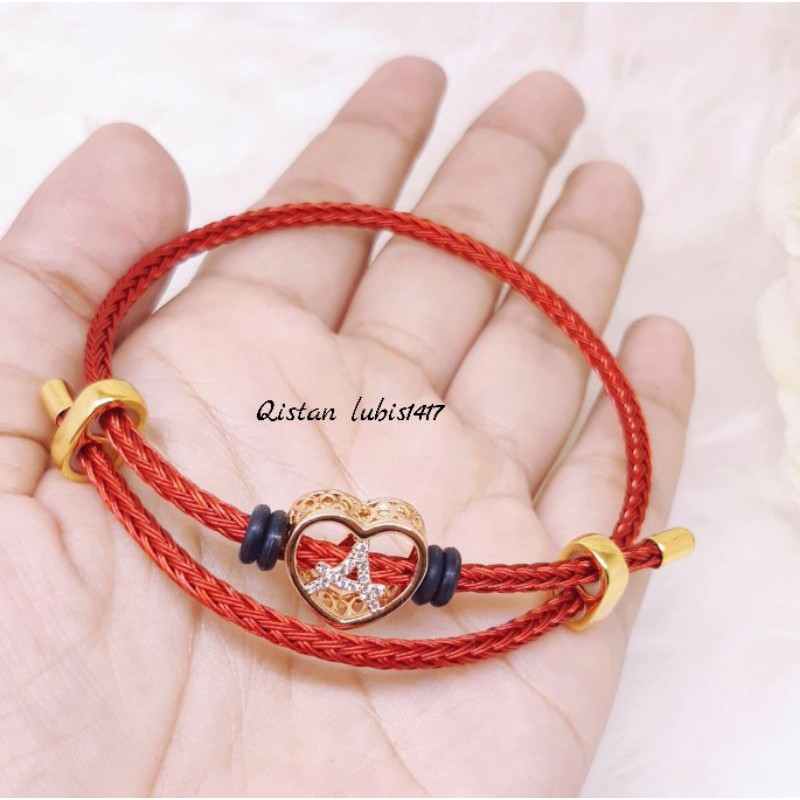 gelang korea inisial rodhium