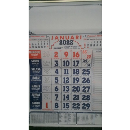 

kalender kerja dinding polos 2022