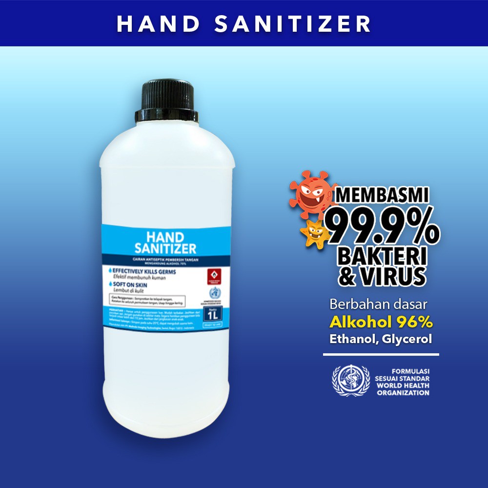 Hand sanitizer/ hand antiseptik / Disinfektan Tangan Steril 1 Liter