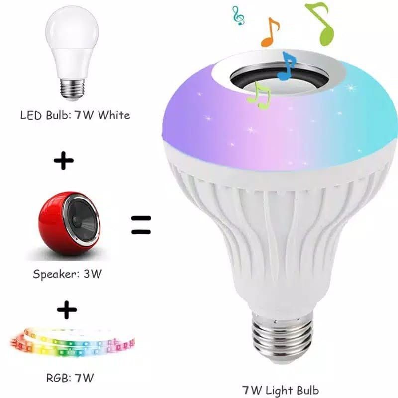 Medan Termurah Lampu Led Musik RGB Warna Warni + Bluetooth Speaker + Remote