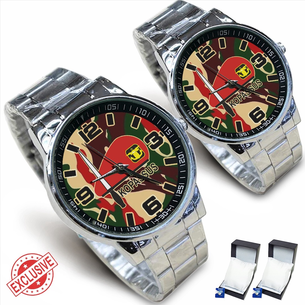 Jam Tangan Rantai Couple KOMANDO PASUKAN KHUSUS 1 (Limited Edition)