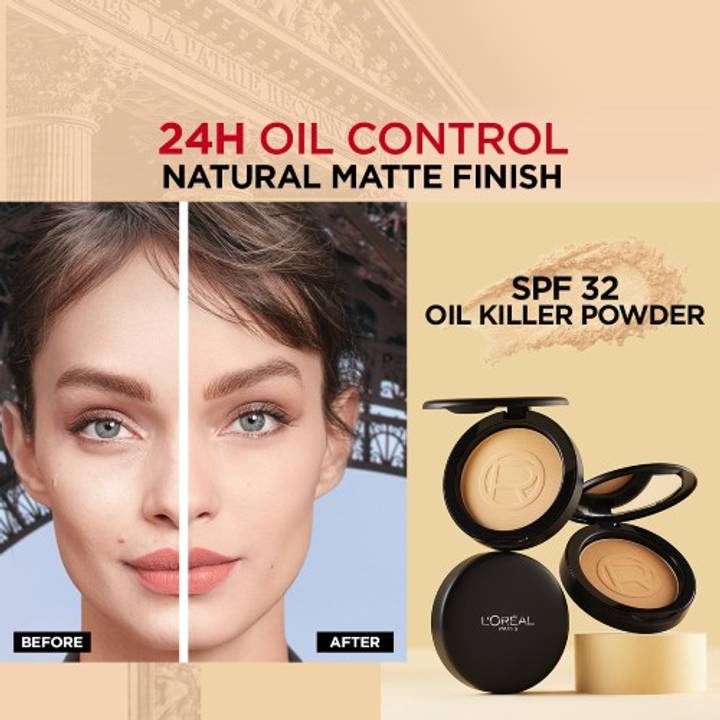 LOreal Paris Infallible Oil Killer High Coverage Powder - Natural Matte &amp; 24 Jam Oil Control